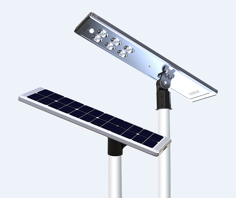 Lampadaire solaire intégré 60W